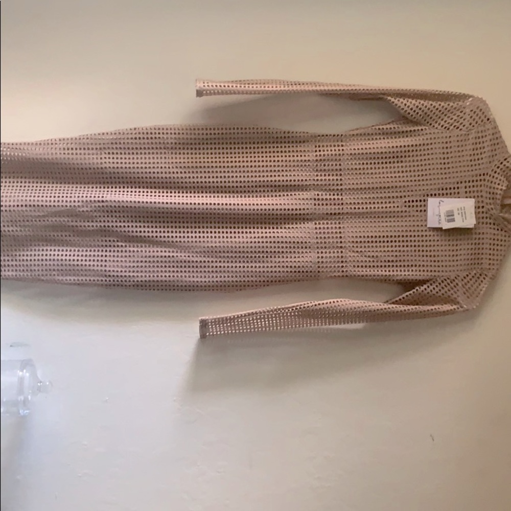 beige dress net material